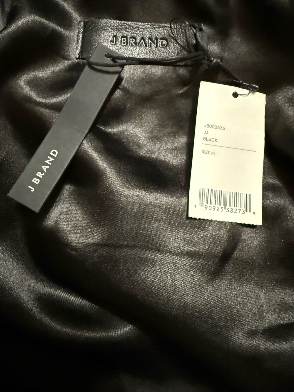 NWT J Brand 100% Lamb Leather Biker Jacket with Silver Hardware Sz M - Picture 3 of 4